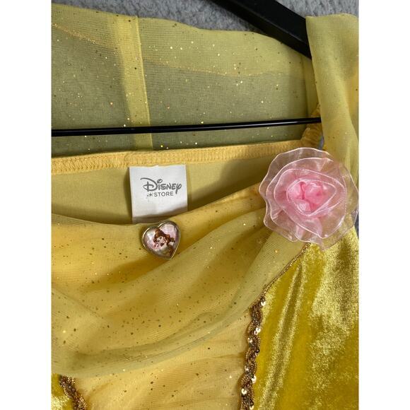 Disney Belle Princess Dress Costume Girls Size 10 Yellow Party Dress - Picture 2 of 9